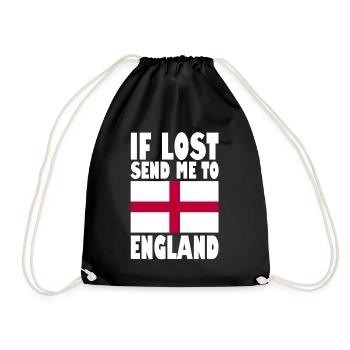 England Flag Saying - Drawstring Bag - black - Front