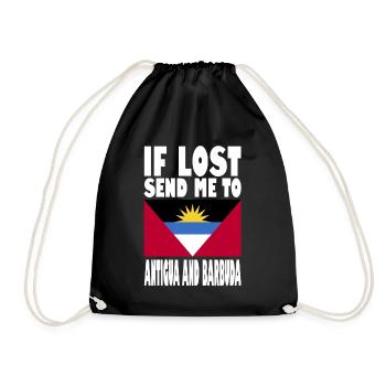 Antigua and Barbuda Flag Saying - Drawstring Bag - black - Front