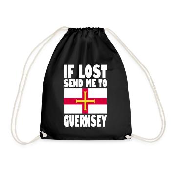 Guernsey Flag Saying - Drawstring Bag - black - Front