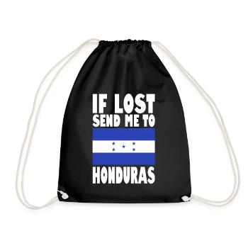 Honduras Flag Saying - Drawstring Bag - black - Front