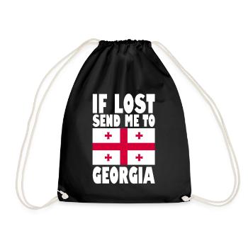 Drapeau de géorgie Disant - Sac de sport léger - noir - Devant