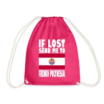 Français Drapeau de la Polynésie - Sac de sport léger - fuchsia - Devant