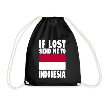 Drapeau de l’Indonésie - Sac de sport léger - noir - Devant