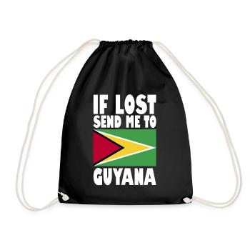 Drapeau du Guyana - Sac de sport léger - noir - Devant