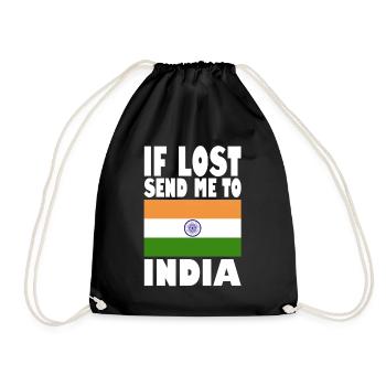 Drapeau de l’Inde - Sac de sport léger - noir - Devant