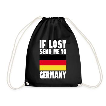 Germany Flag Slogan - Drawstring Bag - black - Front