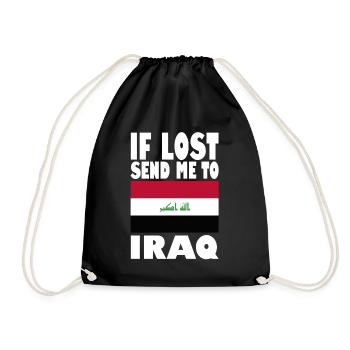 Slogan du drapeau irakien - Sac de sport léger - noir - Devant