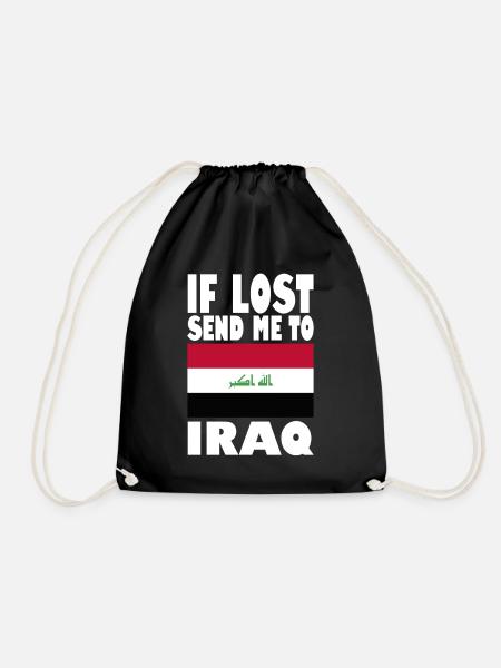 Irak Flagge Spruch - Turnbeutel - Schwarz