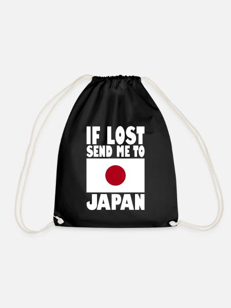 Japan Flagge Spruch - Turnbeutel - Schwarz