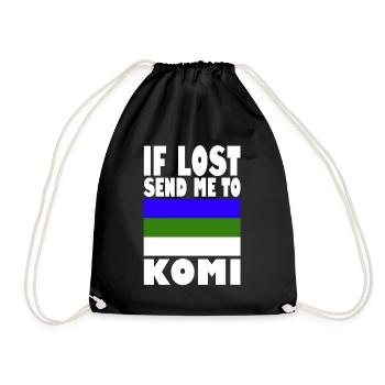 Komi Flag Saying - Drawstring Bag - black - Front