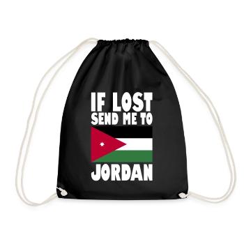 Jordanien Flagge Spruch - Turnbeutel - Schwarz - Vorne