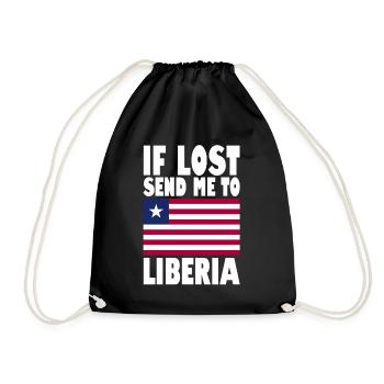 Libya Flag Saying - Drawstring Bag - black - Front