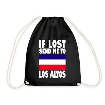 Los Altos Flag Saying - Drawstring Bag - black - Front