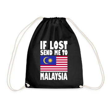 Drapeau de la Malaisie - Sac de sport léger - noir - Devant
