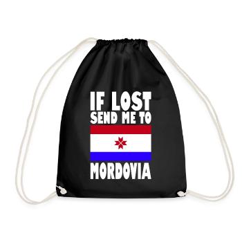 Slogan du drapeau de la Mordovie - Sac de sport léger - noir - Devant