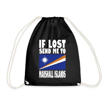 Marshall Islands Flag Saying - Drawstring Bag - black - Front