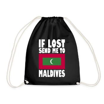 Drapeau des Maldives - Sac de sport léger - noir - Devant