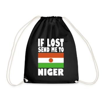 Niger Flagge Spruch - Turnbeutel - Schwarz - Vorne