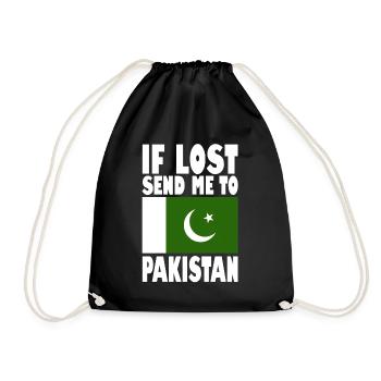 Pakistan Flag Saying - Drawstring Bag - black - Front