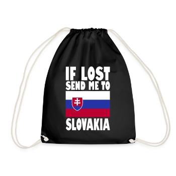 Slowakei Flagge Spruch - Turnbeutel - Schwarz - Vorne