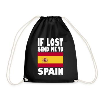 Drapeau de l’Espagne - Sac de sport léger - noir - Devant