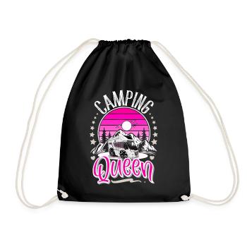 Camping Queen Camper Camping Grand-mère - Sac de sport léger - noir - Devant