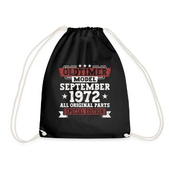 Oldtimer Septembre 1972 50e anniversaire Cadeau - Sac de sport léger - noir - Devant