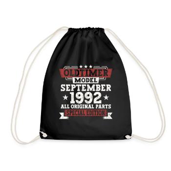 Oldtimer Septembre 1992 Cadeau de 30e anniversaire - Sac de sport léger - noir - Devant