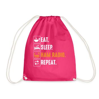 Radio Amateur - Contest KLeidung - Drawstring Bag - fuchsia - Front