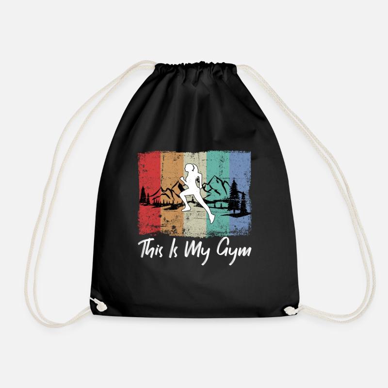 this is my gym - Turnbeutel - Schwarz