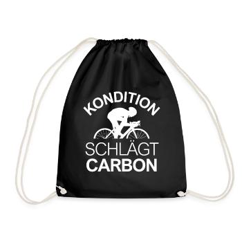 Kondition Schlägt Carbon - Turnbeutel - Schwarz - Vorne
