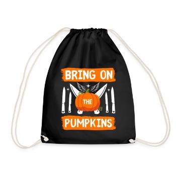 HALLOWEEN BRING ON THE PUMPKINS - Drawstring Bag - black - Front
