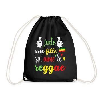 juste une fille qui aime le reggae - Sac de sport léger - noir - Devant