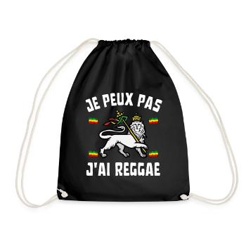 Je peux pas j'ai reggae - Sac de sport léger - noir - Devant