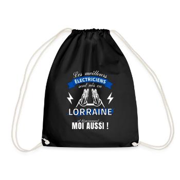 Cadeau Homme électricien Lorrain Anniversaire Noel - Sac de sport léger - noir - Devant