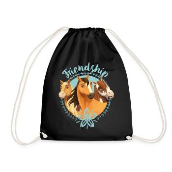 Spirit, Chica Linda And Boomerang - Friendship - Drawstring Bag - black - Front