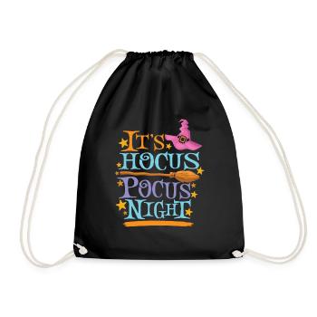 Its Hocus Pokus Night Halloween - Turnbeutel - Schwarz - Vorne