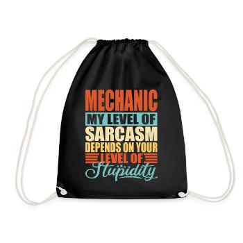 Sarcasme mécanique Drôle de mécanicien - Sac de sport léger - noir - Devant