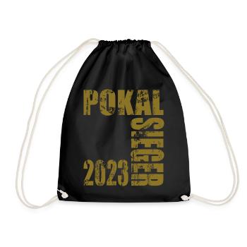 Pokalsieger 2023 - Turnbeutel - Schwarz - Vorne