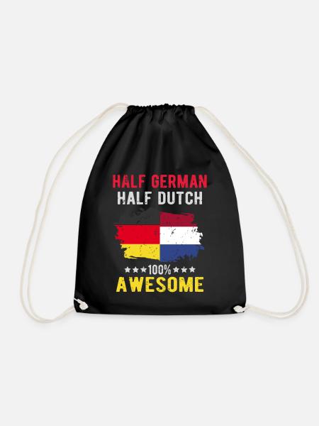 Moitié allemand moitié néerlandais - Sac de sport léger - noir