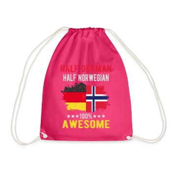 Moitié allemand moitié norvégien - Sac de sport léger - fuchsia - Devant