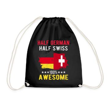 Moitié allemand moitié suisse - Sac de sport léger - noir - Devant