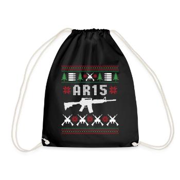 AR15 Noël moche - Sac de sport léger - noir - Devant