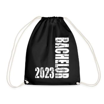 Bachelor 2023 Vintage Design - Drawstring Bag - black - Front