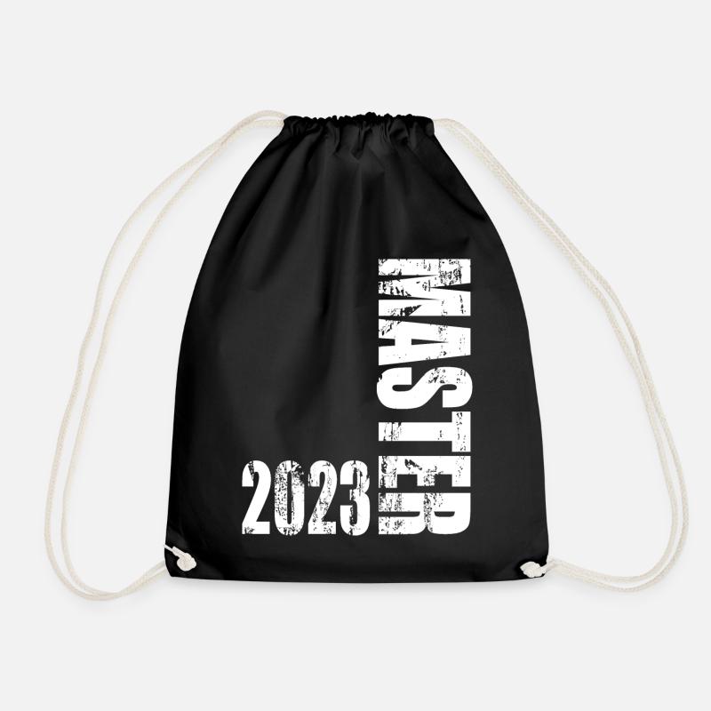Master Abschluss 2023 Vintage Design - Turnbeutel - Schwarz