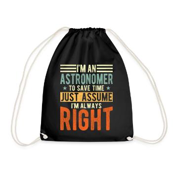 Astronomer - Drawstring Bag - black - Front