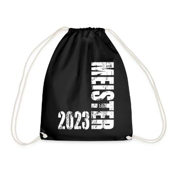 Abschluss Meister 2023 Vintage Design - Turnbeutel - Schwarz - Vorne