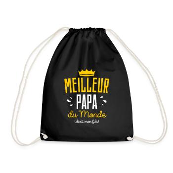 Cadeau Meilleur Papa Noel Anniversaire - Sac de sport léger - noir - Devant
