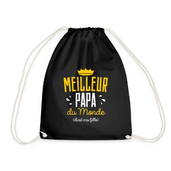 Cadeau Meilleur Papa Noel Anniversaire - Sac de sport léger - noir - Devant