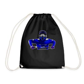 Motocross / Enduro / Freestyle mx / Dirtbike retro - Drawstring Bag - black - Front
